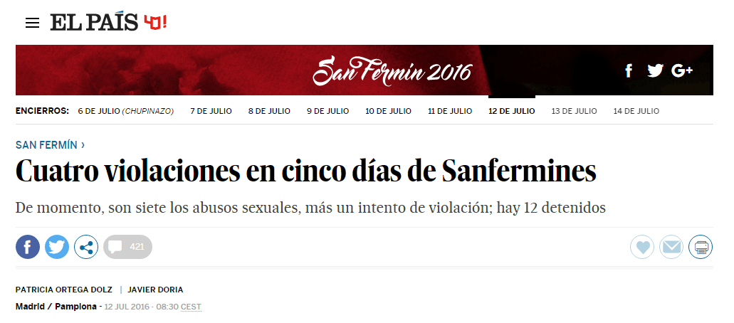 cuatro violaciones