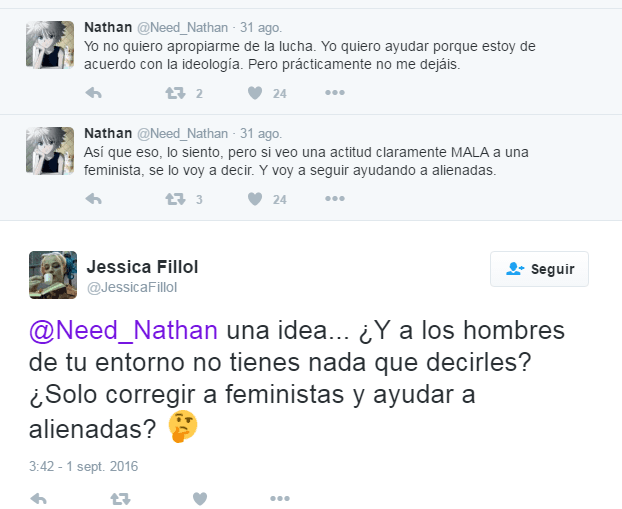 hombres aprendiendo que el feminismo no les deja decirles a las mujeres lo que hacen mal